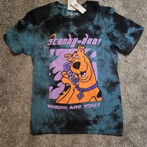 Scooby-Doo Tie-Dye Tee - Blue and Black
